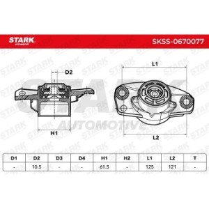 Coupelle d'amortisseur AUDI 1K0513353G, 1K0513353G, 1K0513353G