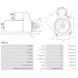 Démarreur 24V 6.70kW 11 dents AS-PL UD100735S, BOSCH 0001371009, SCANIA 1386807, CASCO CST10760AS, CST10760GS