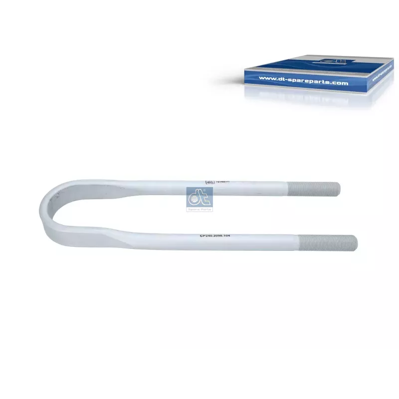 Bride de ressort, M22 x 1,5, LTh: 70 mm, L: 410 mm, w: 80 mm Pour Renault D-Serie, Midlum - 5010557701