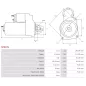 Démarreur 12V 1.70kW 10 dents AS-PL UD101000S, BOSCH 0001139067, 0001139068, 0001139099, 0001139100