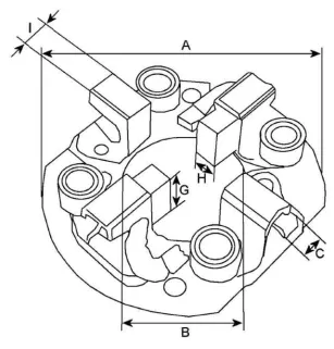 Mitsubishi Anlasserbürstenhalter M001T90281, M001T93071, M001T93071ZC