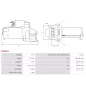 Démarreur 12V 1.10kW 11 dents AS-PL UD21588S, BOSCH F000C60302, F000C60303, F002GC0013, F002GC0014