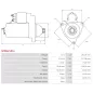 Démarreur 12V 1.70kW 10 dents AS-PL UD03962(SEG)S, BOSCH 0001123012, 0986020250, 1986S00797, F032113842