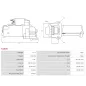 Démarreur 12V 2.50kW 10 dents AS-PL S1005, CARGO 112341, DELCO 10465013, 10465053, 10465054