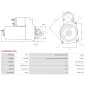 Démarreur 12V 1.40kW 9 dents AS-PL UD02075S, DELCO 96876187