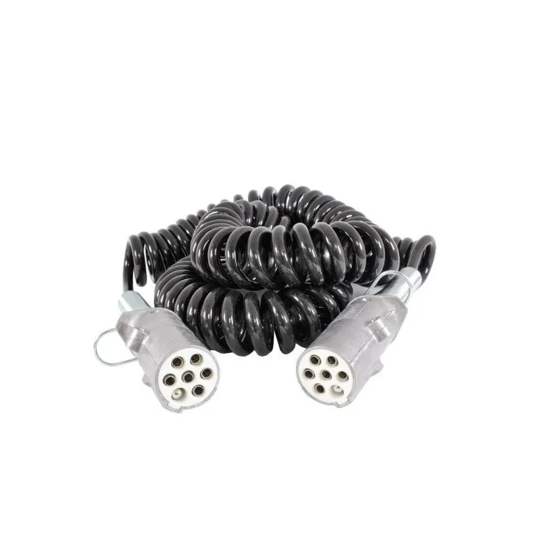7-adrige Kabel, ausgestattet mit 24-Volt-ISO-Metallsteckern + 24S-Steckerfeder 7-adrige Kabel, ausgestattet mit 24-Volt-ISO-Metallsteckern + 24S-Steckerfeder