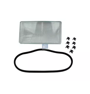 Verre de phare principal, gauche pour Scania - 1446583