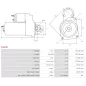 Démarreur 12V 7.50kW 12 dents AS-PL S1135, UD12391S, CATERPILLAR 0R2189, 0R4260, 0R4265