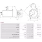 Démarreur 12V 2.80Kw 10 dents DELCO 1107580, 1109550, 1113275, 1113278, 1998336, 1998383