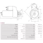 Démarreur 24V 7.50kW 12 dents AS-PL S1162S, UD14328S, CATERPILLAR 03L28M, 07A04M, 0R2735