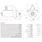 Démarreur 24V 6.20kW 12 dents AS-PL UD14277S, DELCO 8200436, PRESTOLITE M105R3524SE, DIXIE 201-39222, TS-1842