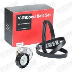 Jeu de courroies trapézoïdales à nervures SEAT 032145299A, 06D903137F, 036145933H