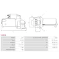 Démarreur 12V 1.40kW 9 dents AS-PL S1181S, UD20515S, CARGO 112900, DAEWOO P31100A80D05000, DELCO 10465384