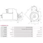 Démarreur 12V 2.00kW 11 dents AS-PL UD90560S, DELCO 8000574, 8000592, 8000629, 8000867