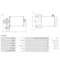 Démarreur 12V 0.50kW 10 dents AS-PL S1259S, UD19441S, CARGO 114888, DELCO RS41058, JOHN DEERE MIA11564