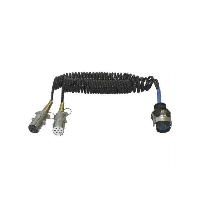 Adapter cords for tractors and semi-trailers equipped with 15 and 7 pole bases - 24 Volts Adapter cords for tractors and semi-trailers equipped with 15 and 7 pole bases - 24 Volts