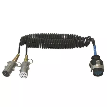 Adapter leads for tractors and semi-trailers equipped with 15 and 7 pole bases - 24 Volts - MERCEDES