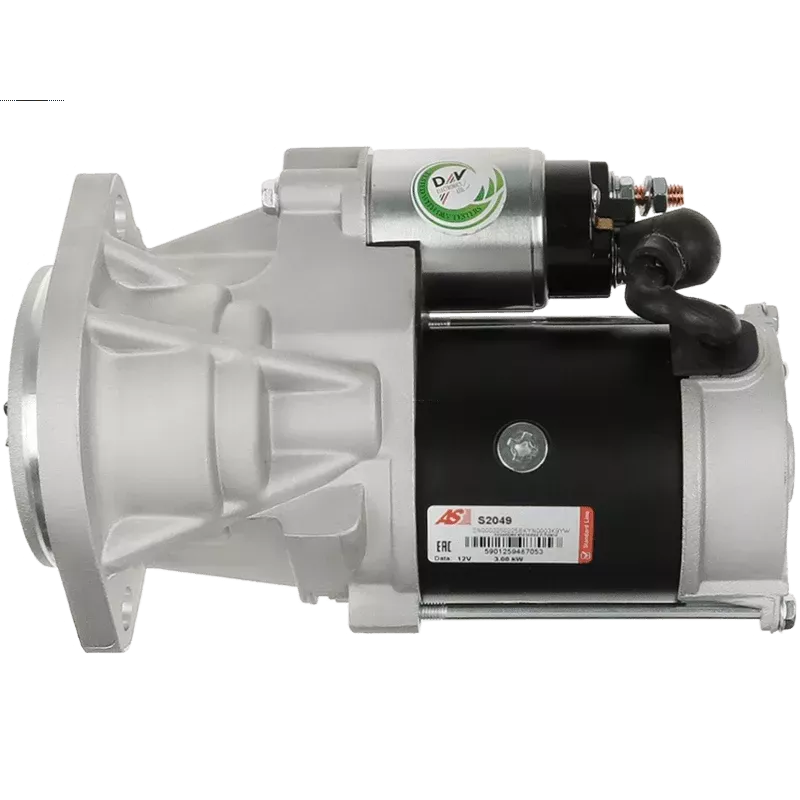 Démarreur 12V 3.00kW 9 dents AS-PL S2049, UD02161S, UD21306S, CARGO 114874, DELCO DRS0957