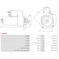 Démarreur 12V 1.10KW 9 dents PEUGEOT 555838, 5802-38, 5802-39, 5802-79, 5802-88, 5802-CS