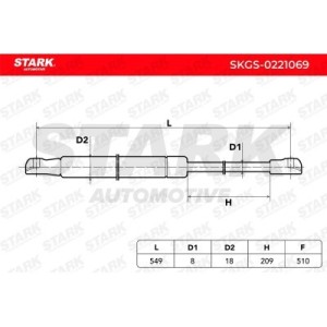 Vérin de coffre RENAULT 904502954R, 904506721R