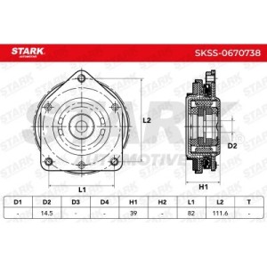Coupelle d'amortisseur MERCEDES-BENZ 1693200073, 169320007328, A1693200073