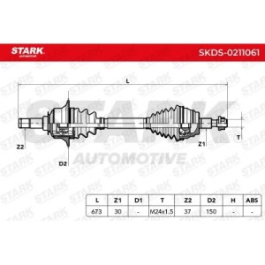 Arbre de transmission MERCEDES-BENZ 1663301600, 1663303300, A1663301600