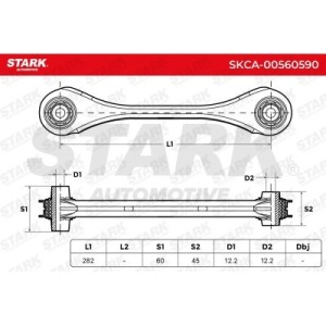Bras de suspension AUDI 5Q0501529C, 5Q0501529D, 5Q0501529F