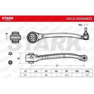 Bras de suspension TESLA 104157500A, 104157500B, 600666400C