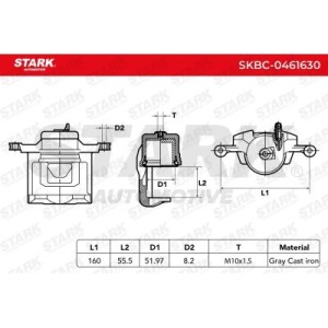 Étrier de frein CHEVROLET 42371125, 96682852