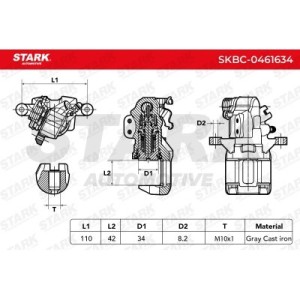 Étrier de frein HONDA 43019SZTG00, 43019TM8G00