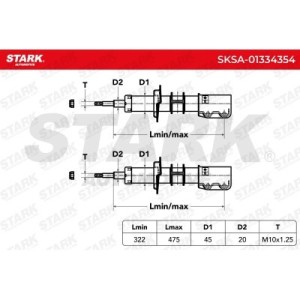 Amortisseur FIAT 3934624, 4434805, 4434905