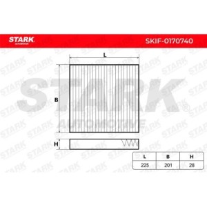 Filtre d'habitacle HYUNDAI 97133D1000, 97133D3000, 97133D3200