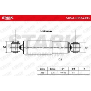 Amortisseur CITROËN 9816509880, 9816510180, 9816510580