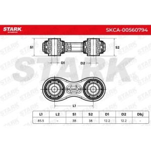 Bras de suspension TESLA 52838, 102142200B, 600689500A