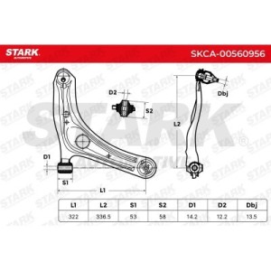 Bras de suspension TOYOTA 11590, 4806859055