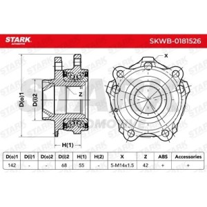 Kit de roulement de roue AUDI 4M0407607, 4M0498625, 4M0498625F