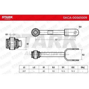 Bras de suspension DODGE K68079540AA, K68079540AB, K68079540AC