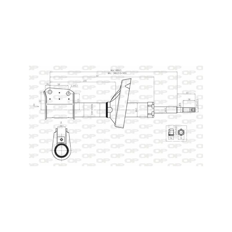 Amortisseur (à l'unité) / SAB8069.11 / OPEN PARTS