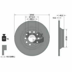 DISQUE DE FREIN VL (Conditionnement par 2) / BDS1203