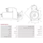 Démarreur 12V 0.70kW 8 dents BOSCH 0001116006, 0986018630, BX1863, CARGO 113267, DELCO DRS8630