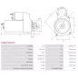 Démarreur 12V 3.10kW 11 dents AS-PL UD809085(VALEO)S, CARGO 111047, DAF 1516806R, HELLA 8EA737252-001, PRESTOLITE 20550102