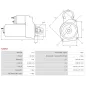 Démarreur 12V 1.10kW 9 dents AS-PL S3050, CARGO 111404, HELLA 8EA737240-001, VALEO D6RA11, D6RA40