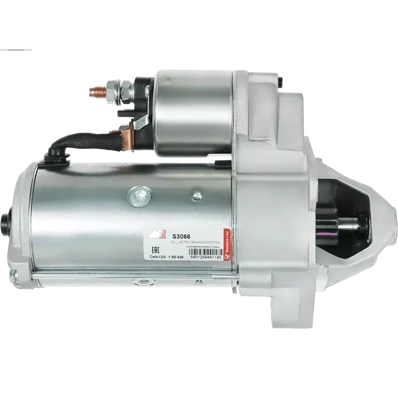 Démarreur 12V 1.80kW 10 dents AS-PL S3066, BOSCH 0001110066, 0001110067, 0001110106, 0001110107
