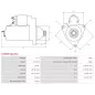 Démarreur 12V 2.00kW 12 dents BOSCH 0986UR1842, CARGO 116097, DELCO DRS1007, DS2117, PRESTOLITE S1407V