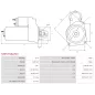 Démarreur 12V 2.20kW 11 dents Remplace pour CARGO 115403, DELCO DRS0736, FORD FOTZ11002B, VALEO 438194 529572