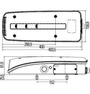 Right rear light Hella 2VP 012 381-061