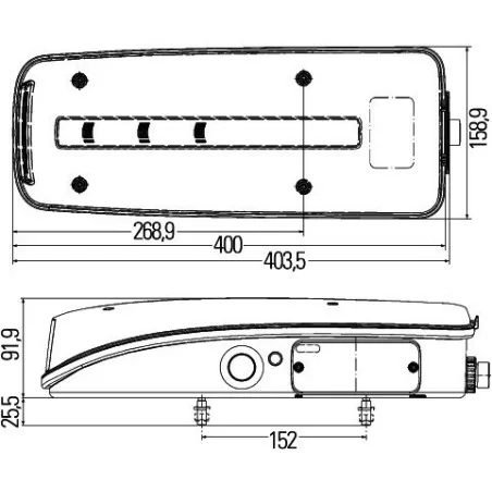 Right rear light Hella 2VP 012 381-061