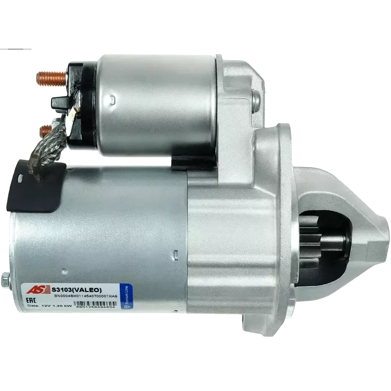 Démarreur 12V 1.20kW 8 dents AS-PL UD02613S, BOSCH 0986022780, CARGO 111307, HYUNDAI / KIA 36100-23100, 36100-23120