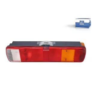 Feu arrière, gauche, avec feu de plaque d'immatriculation 24 V, P21W, L: 510 mm, H: 136 mm, R5W Pour Volvo FL - 3981455