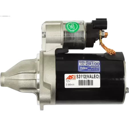 Démarreur 12V 0.90kW 8 dents AS-PL S3112(VALEO), UD12015S, BOSCH 0986025720, 0986029030, 0986UR1808